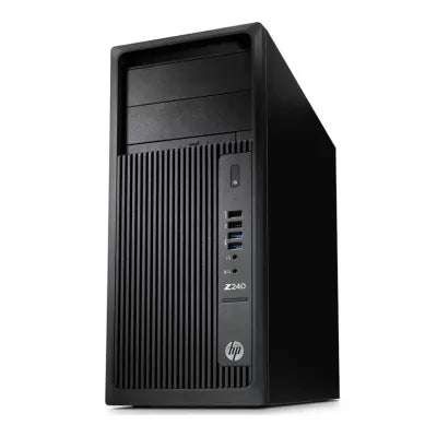 HP Z240 WORKSTATION TOWER, XEON® E3 1270 - V6, 3.80GHZ, CORES : 4 ,THREADS:8, RAM 16 GB DDR4, 256gb NVME SSD, +500GB HDD + 2GB Graphic Card, Windows 10-11, 10 USB Port, 4 HDD SLOT, Hover Image