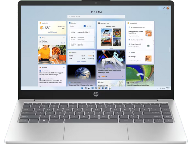 HP Pro ChromeBook, C640 Enterprise, Intel i5-10th Gen, 8Gb RAM 64GB Storage, (512gb Optional) 14 inch Full HD Anti Glare Screen 
Silver Color Metal Body, Backlite Keyboard, HDMI + Type C + SD Card Slot, Finger Sensor Hover Image